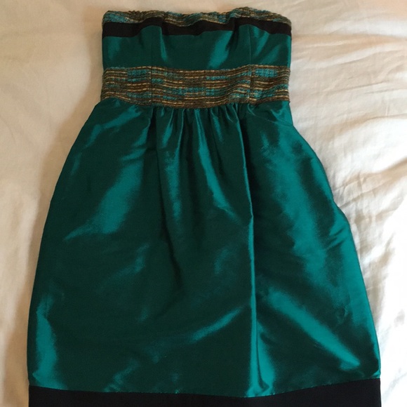 SMITH Green Silk Cocktail Dress - Picture 2 of 7